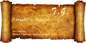 Tenyér Gyula névjegykártya