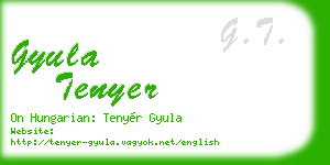 gyula tenyer business card